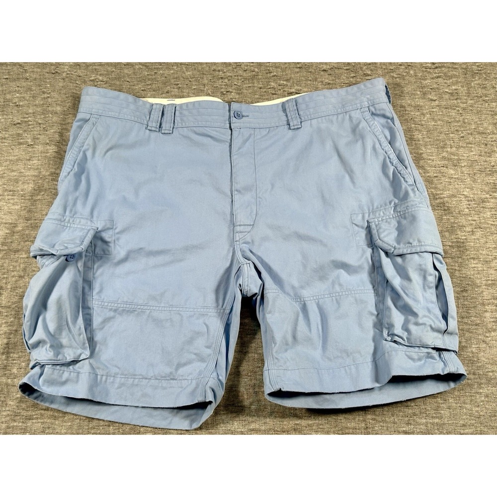 Polo Ralph Lauren Cargo Shorts Mens 48 Big Baby Blue Button Pockets 10" Legs